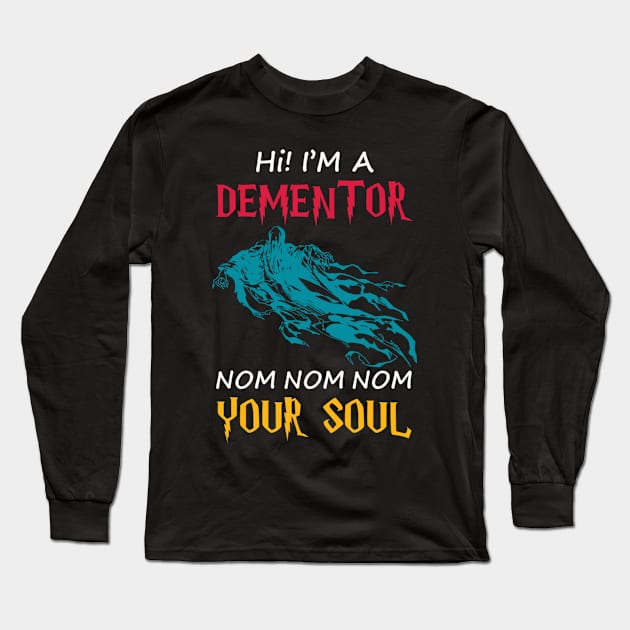 Vintage Retro Trending Dementor Long Sleeve T-Shirt by Danielle Shipp